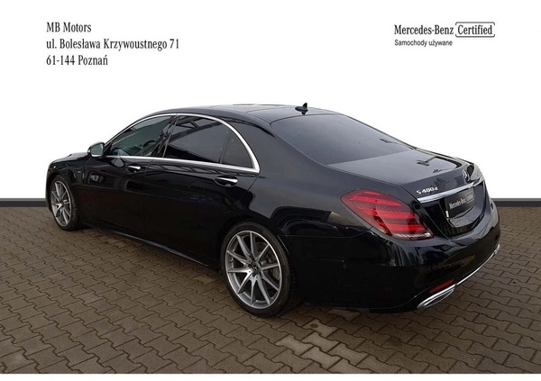 Mercedes-Benz Klasa S cena 299900 przebieg: 122200, rok produkcji 2019 z Piechowice małe 407